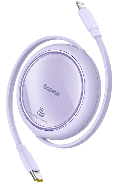 USB-C kabl za prenos podataka i punjenje - Lightning Baseus Free2Pull Mini Retractable, 20W, Ljubičasta P10364501511-00