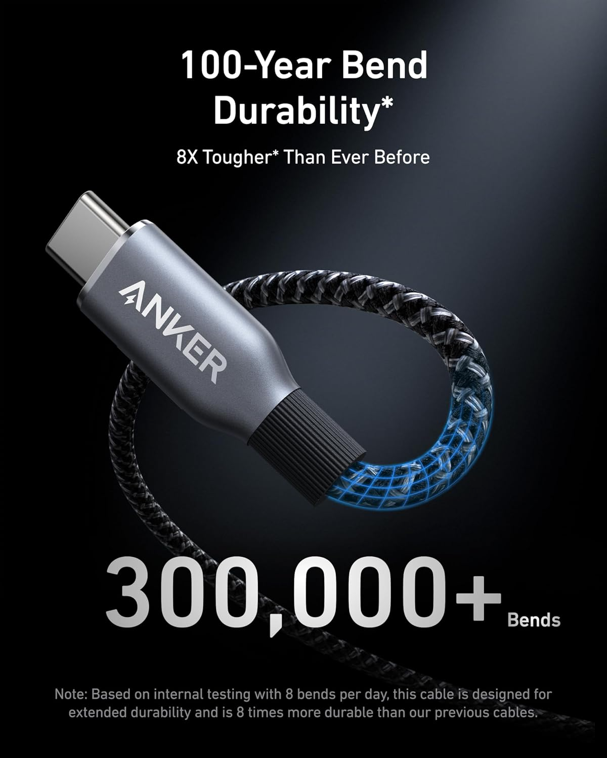 Anker Prime USB-C na USB-C kabl za prenos podataka i punjenje, 240 W, 0,9 m, crni A88E2011