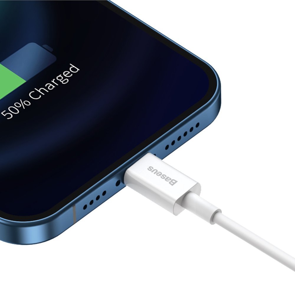 Kabel za Prijenos Podataka i Punjenje USB-A - Lightning Baseus Superior Series, 20W, 1.5m, Bijeli CALYS-B02