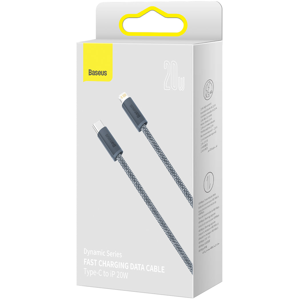 Kabl za podatke i punjenje USB-C - Lightning Baseus Dynamic Series, 20W, 1m, Sivi CALD000016
