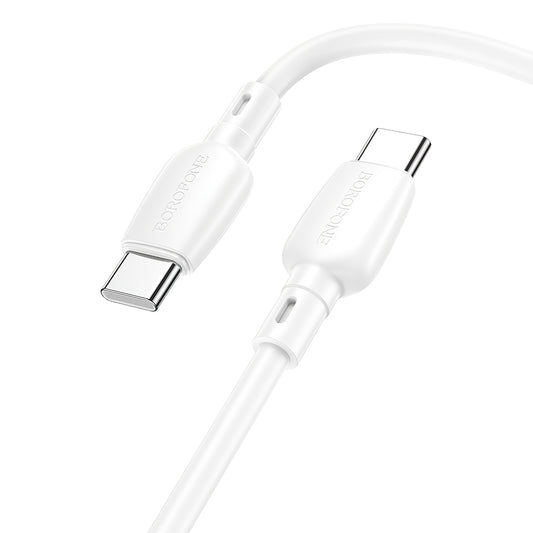 USB-C Data and Charging Cable - USB-C Borofone BX93, 60W, 1m, White 