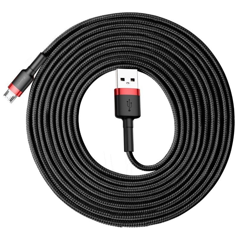 Kabel za Prijenos Podataka i Punjenje USB-A - microUSB Baseus Cafule, 18W, 3m, Crveni CAMKLF-H91