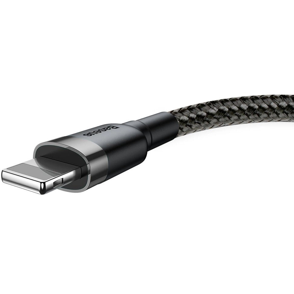 Data and Charging Cable USB-A - Lightning Baseus Cafule, 18W, 0.5m, Gray CALKLF-AG1 