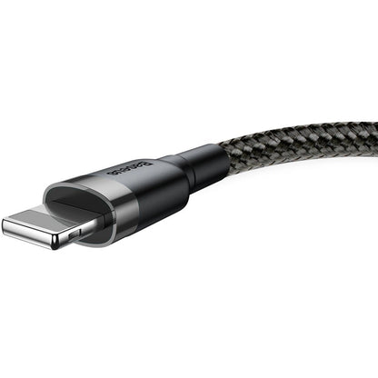 Data and Charging Cable USB-A - Lightning Baseus Cafule, 18W, 0.5m, Gray CALKLF-AG1 