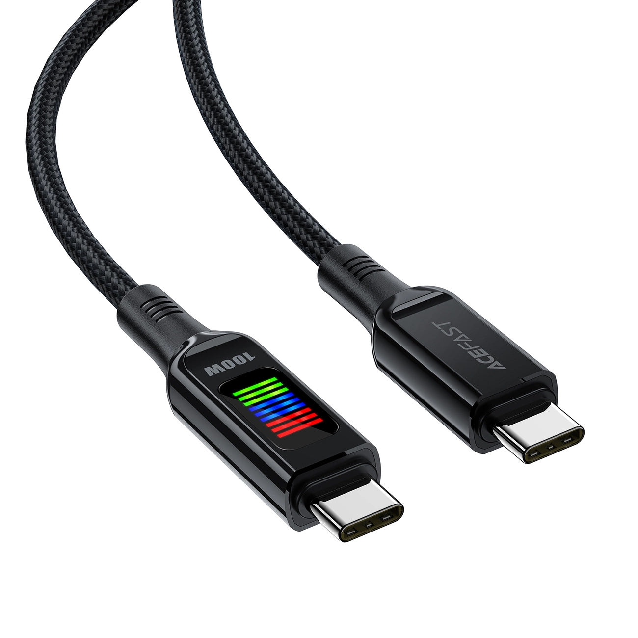 Kabl za Prenos Podataka i Punjenje USB-C - USB-C Acefast C7-03, 100W, 1.2m, Crni