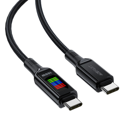 Kabl za Prenos Podataka i Punjenje USB-C - USB-C Acefast C7-03, 100W, 1.2m, Crni