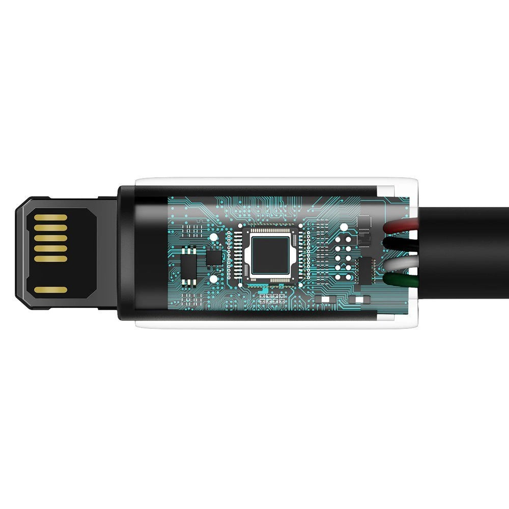 Kabel za Prijenos Podataka i Punjenje USB-A - Lightning Baseus Tungsten Gold, 20W, 1m, Crni CALWJ-01