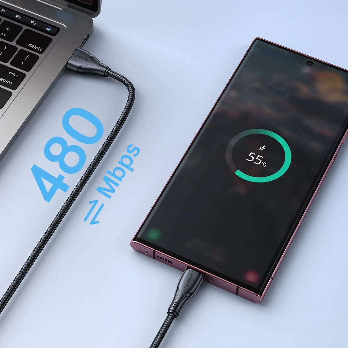 Kabel za Prijenos Podataka i Punjenje USB-A - USB-C Joyroom Surpass, 18W, 1.2m, Crni S-UC027A11