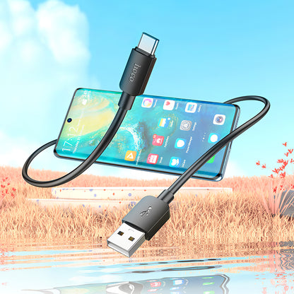 Kabl za prenos podataka i punjenje USB-A - USB-C HOCO X96, 27W, 0.25m, Crni