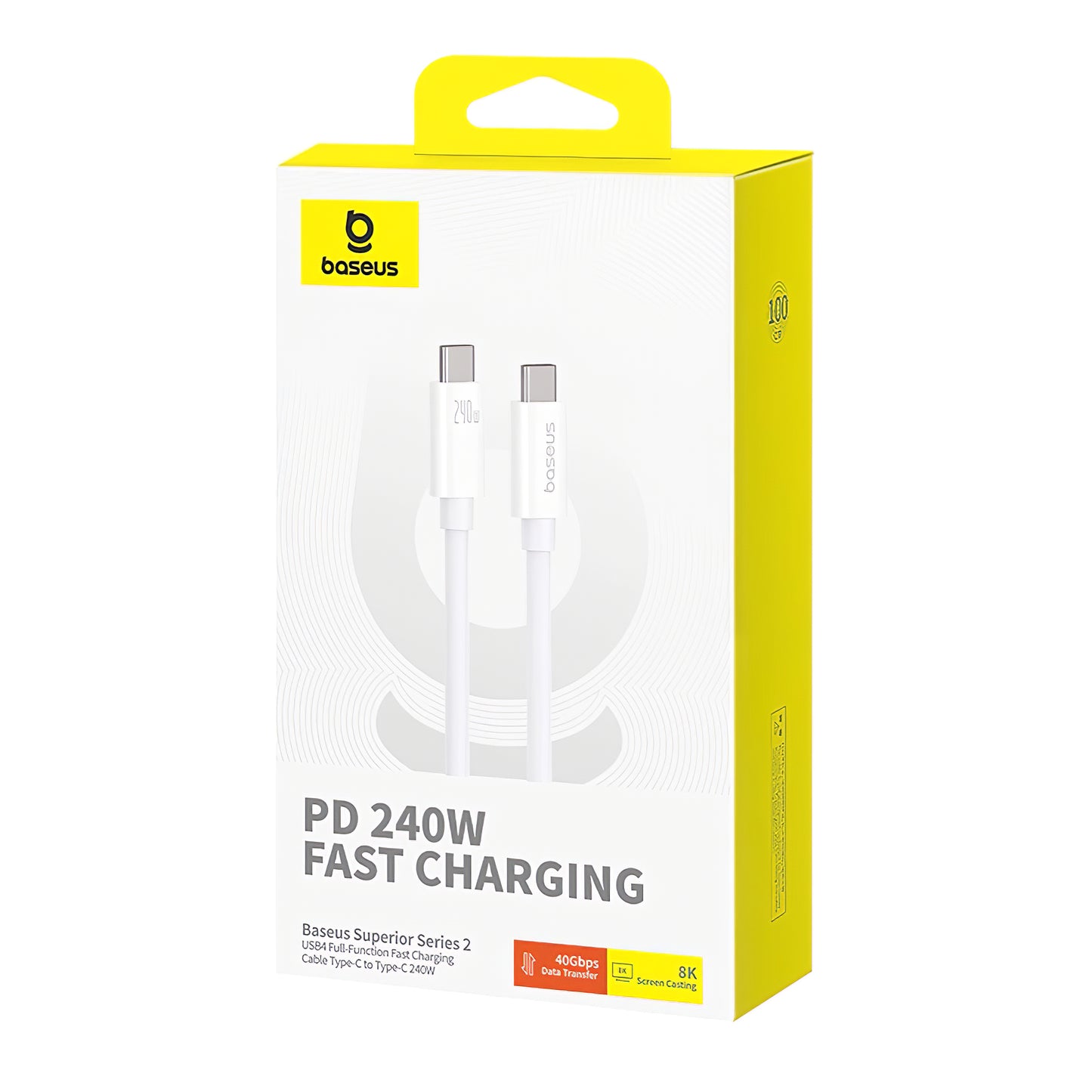 USB-C Data and Charging Cable - USB-C Baseus Superior Series 2, 240W, 1m, White P10365200211-02