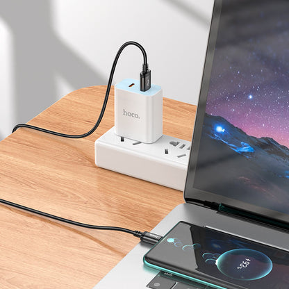 Kabl za Prenos Podataka i Punjenje USB-A - USB-C HOCO X91, 18W, 3m, Crni