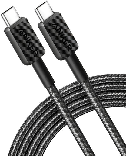 Kabel za Prijenos Podataka i Punjenje USB-C - USB-C Anker 310, 240W, 0.9m, Crni A81D5H11