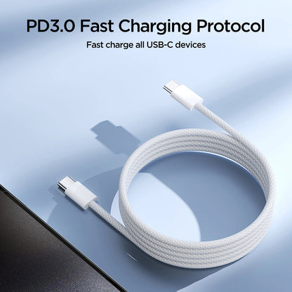 Kabl za Prenos Podataka i Punjenje USB-C - USB-C Joyroom S-A45, 60W, 1m, Beli