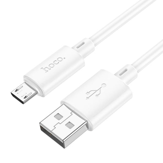 HOCO X88 USB-A - microUSB Data and Charging Cable, 18W, 1m, White 