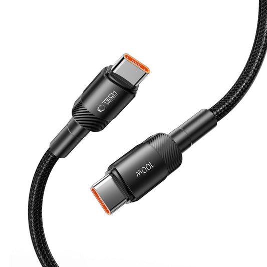 USB-C Data and Charging Cable - USB-C Tech-Protect Ultraboost EVO, 100W, 0.25m, Black 