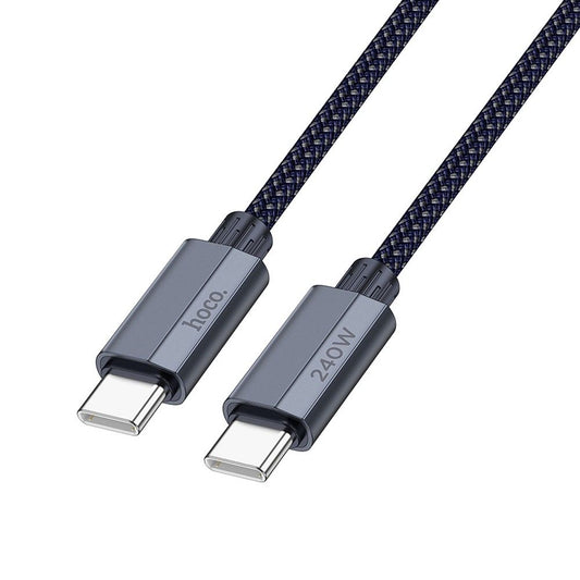 USB-C Data and Charging Cable - USB-C HOCO U134, 240W, 1.8m, 1.8m, Blue 