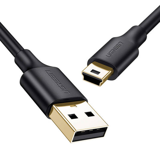 USB-A - miniUSB Data and Charging Cable UGREEN US132, 18W, 1m, Black 
