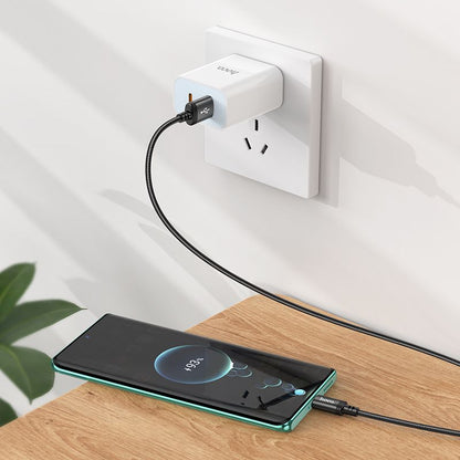 Kabl za podatke i punjenje USB-A - USB-C HOCO X89, 18W, 1m, Crni