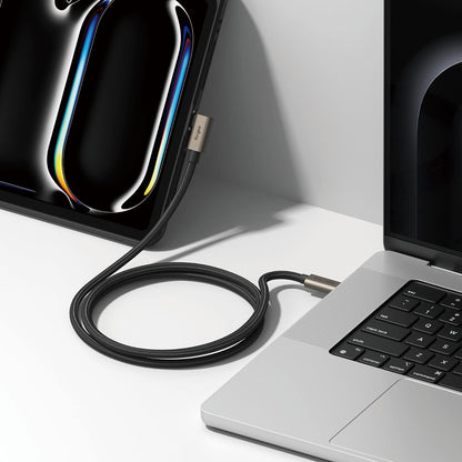Kabl za prenos podataka i punjenje USB-C - USB-C Ringke 2X2 Angled, 240W, 2m, Crni
