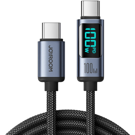 Kabl za podatke i punjenje USB-C - USB-C Joyroom S-A16 Prism Display, 100W, 1.2m, Crni