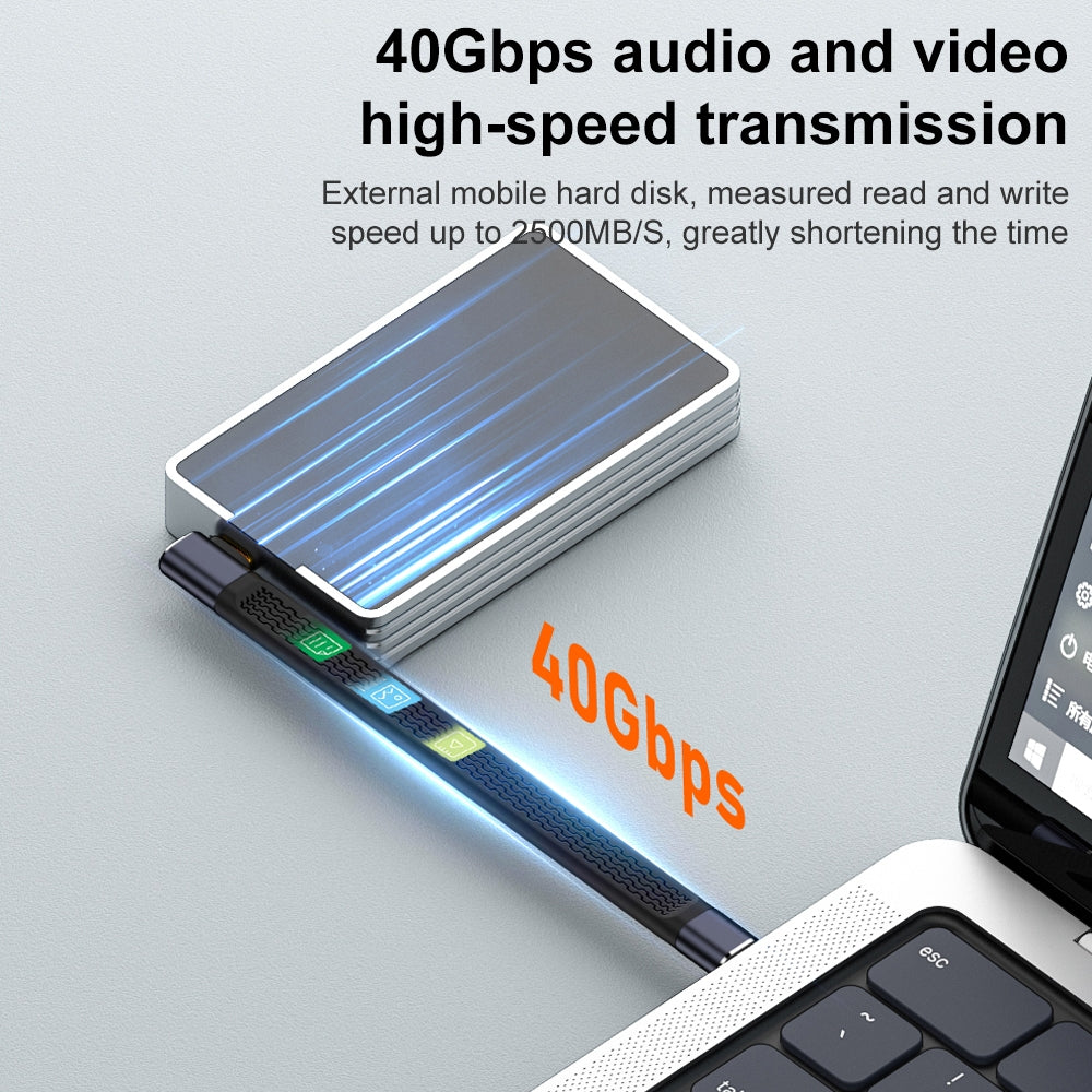 Kabl za prenos podataka i punjenje USB-C - USB-C OEM Angled 8K Video, 240W, 0.15m, Crni