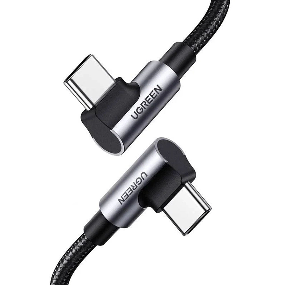 Kabl za Prenos Podataka i Punjenje USB-C - USB-C UGREEN US335 Angled, 100W, 2m, Crni