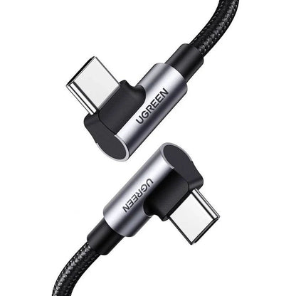 Kabl za Prenos Podataka i Punjenje USB-C - USB-C UGREEN US335 Angled, 100W, 2m, Crni