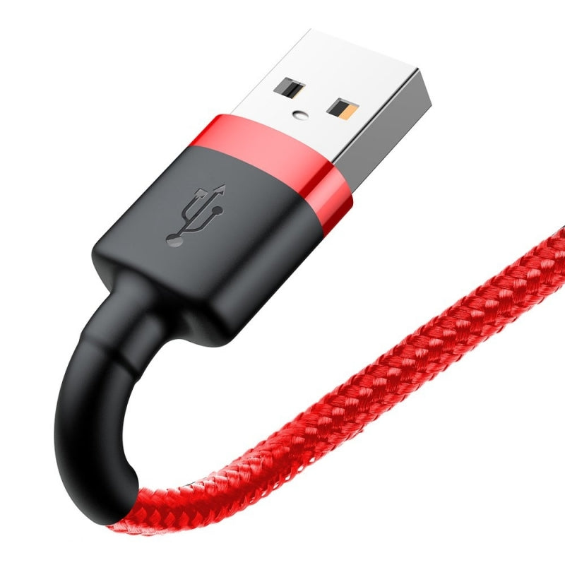 Kabl za podatke i punjenje USB-A - Lightning Baseus Cafule, 18W, 0.5m, Crveni CALKLF-A09