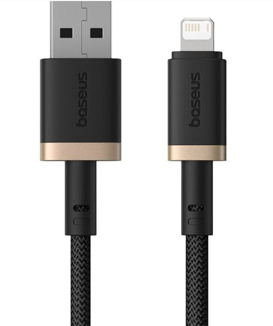 Kabl za prenos podataka i punjenje USB-A - Lightning Baseus Dura Series, 18W, 2m, Zlatni P10377801U01-02