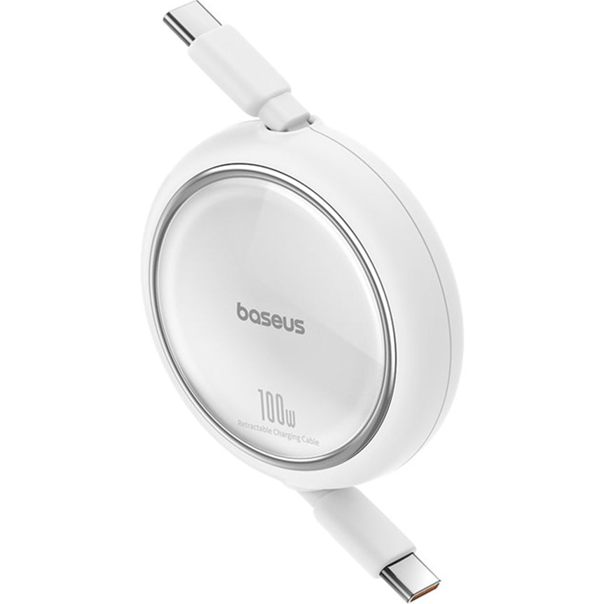 Kabl za prenos podataka i punjenje USB-C - USB-C Baseus Free2Draw Mini Retractable, 100W, 1m, Beli P10364500211-00
