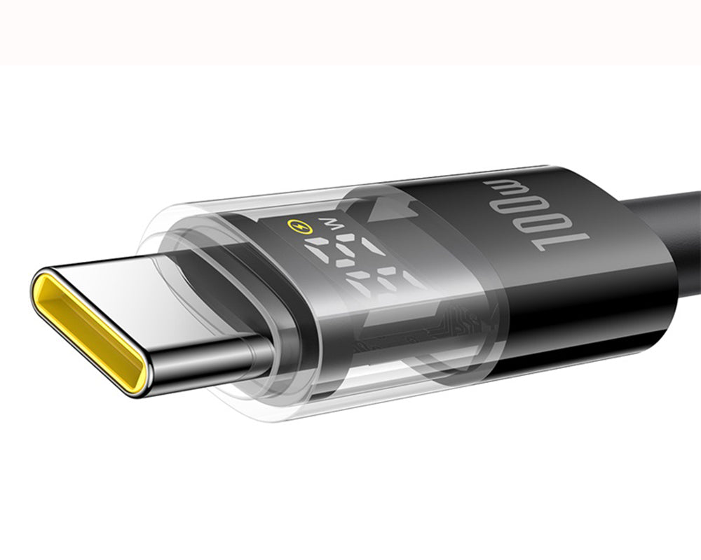 Kabl za prenos podataka i punjenje USB-A - USB-C Baseus Display 2, 100W, 1m, Crni P10382701121-00