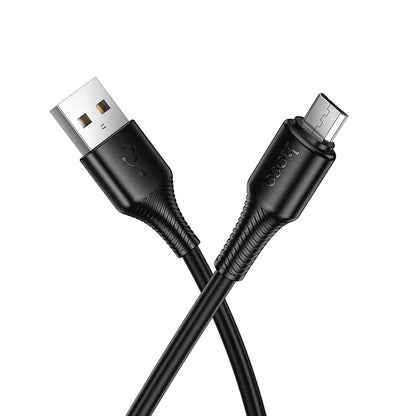 Kabl za podatke i punjenje USB-A - microUSB HOCO X120, 18W, 1m, Crni