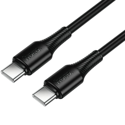 Kabl za prenos podataka i punjenje USB-C - USB-C HOCO X120, 60W, 1m, Crni
