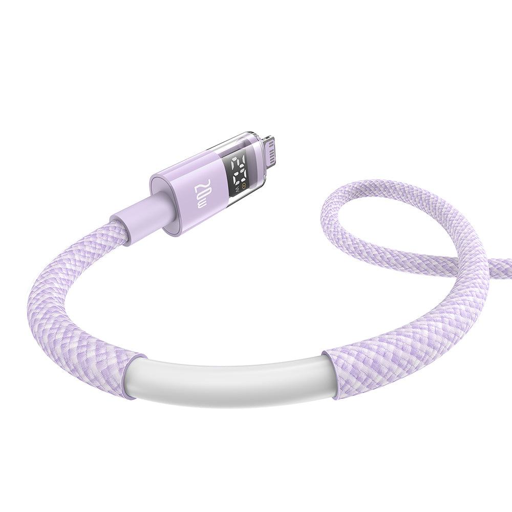 Kabl za prenos podataka i punjenje USB-C - Lightning Baseus Display 2, 20W, 1m, Ljubičasti P10382703511-00
