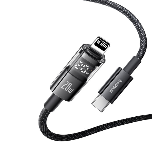 Kabl za podatke i punjenje USB-C - Lightning Baseus Display 2, 20W, 2m, Crni P10382703121-01