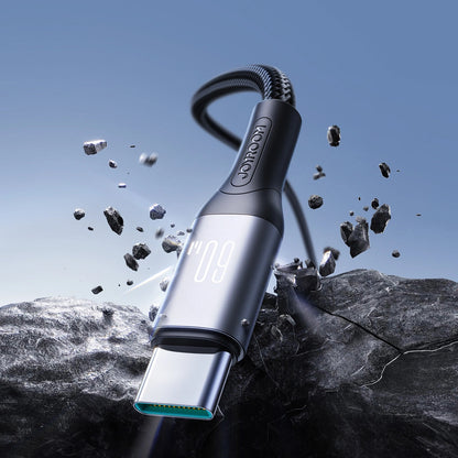 Kabl za prenos podataka i punjenje USB-C - USB-C Joyroom S-A28 Flash, 60W, 2m, Crni