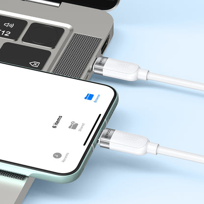 Kabl za podatke i punjenje USB-C - USB-C BWOO BO-X315C, 100W, 1m, Bel