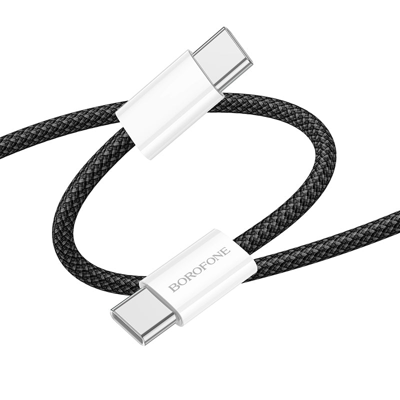 Kabl za podatke i punjenje USB-C - USB-C Borofone BX103 Original, 60W, 1m, Crni