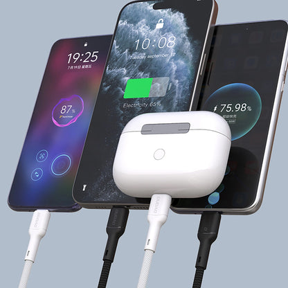 Kabl za podatke i punjenje USB-C - USB-C Dudao L9C, 65W, 1m, Bela