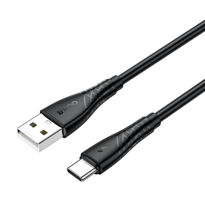 Kabl za podatke i punjenje USB-A - USB-C BWOO BO-X318C, 27W, 1m, Crni