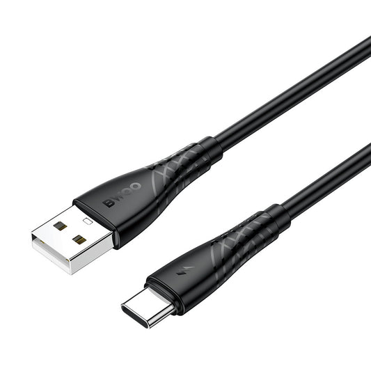 Kabl za podatke i punjenje USB-A - USB-C BWOO BO-X318C, 27W, 1m, Crni