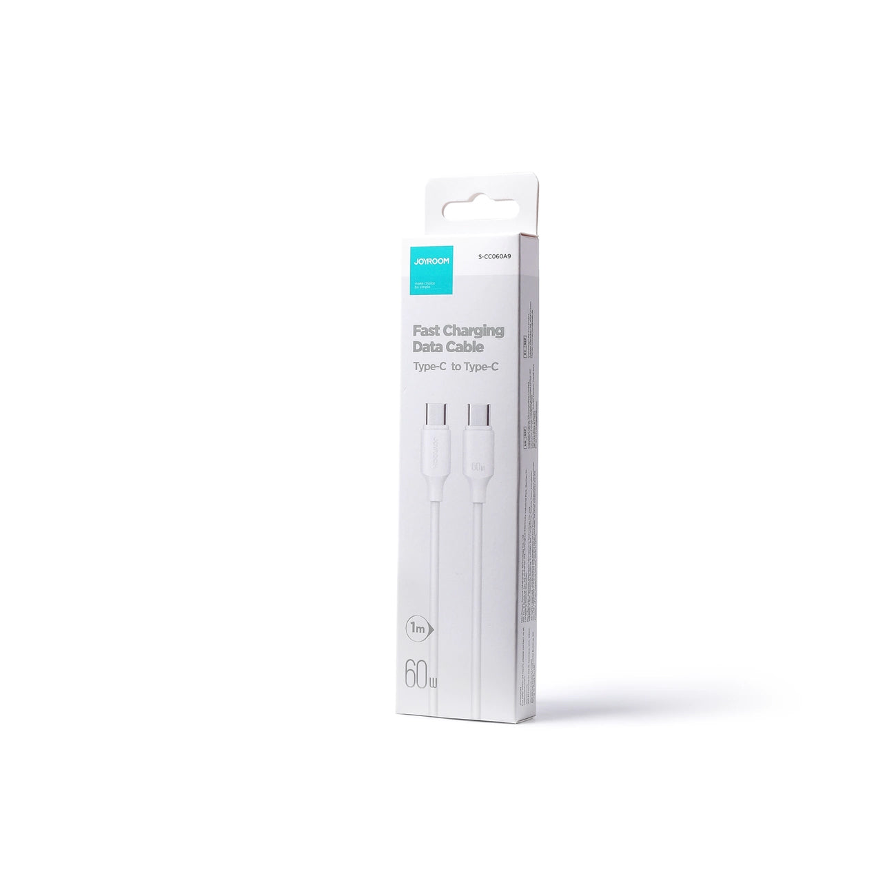 Kabl za prenos podataka i punjenje USB-C - USB-C Joyroom S-A9, 60W, 1m, Bel