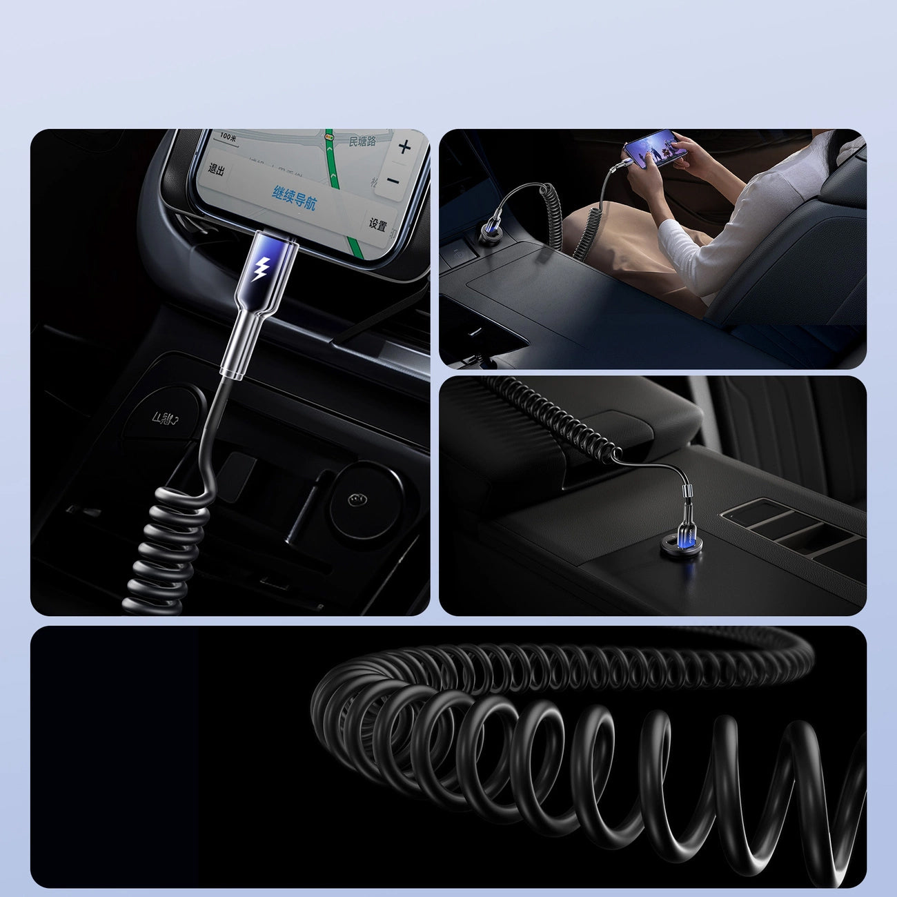 Kabl za prenos podataka i punjenje USB-A - Lightning Joyroom S-A43 Crystal, 18W, 1.5m, Crni