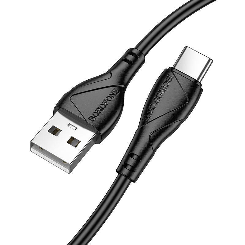 Kabl za podatke i punjenje USB-A - USB-C Borofone BX121 Energy, 18W, 1m, Crni