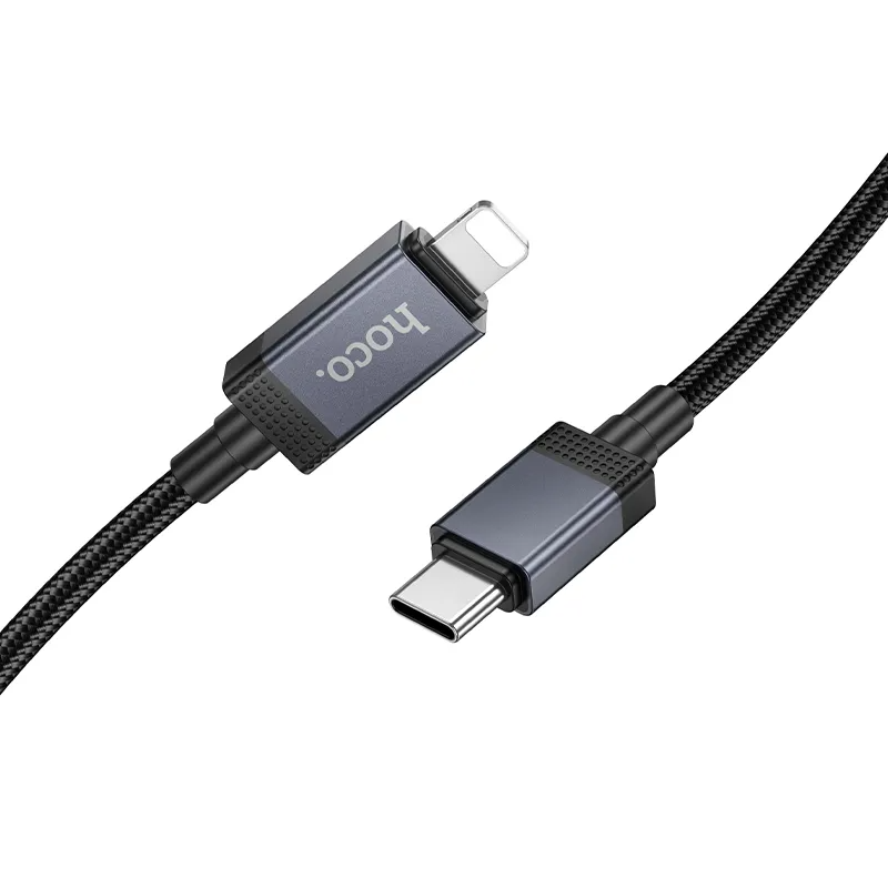 Kabl za podatke i punjenje USB-C - Lightning HOCO X118 Display, 27W, 1m, Crni