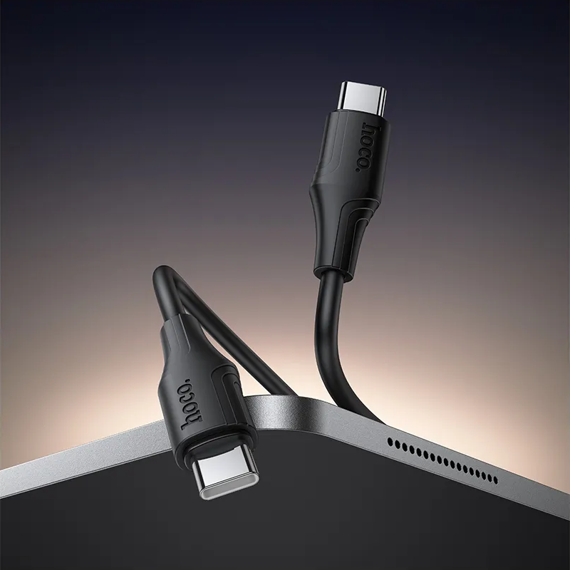 Kabl za prenos podataka i punjenje USB-C - USB-C HOCO X124, 60W, 1m, Crni