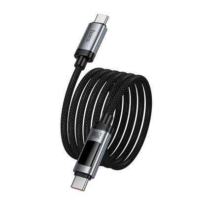 Kabl za podatke i punjenje USB-C - USB-C HOCO Display U148, 240W, 1.2m, Crni