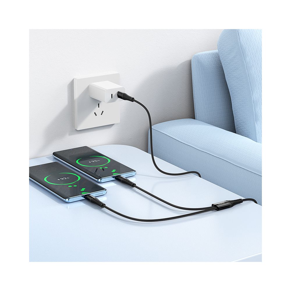 Kabl za punjenje USB-C - 2 x USB-C HOCO X123, 10W, 1m, Crni