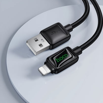 Kabl za podatke i punjenje USB-A - Lightning HOCO U146, 12W, 1.2m, Crni