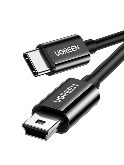 Kabl za podatke i punjenje USB-C - miniUSB UGREEN US242, 18W, 1m, Crni